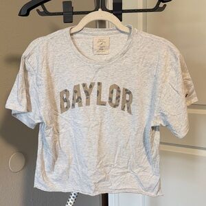 Light Gray Baylor Crop Tee